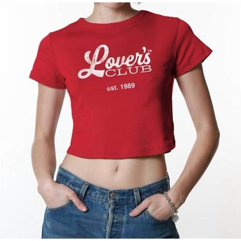 NEW GIRL DANGEROUS lover's club baby tee in red